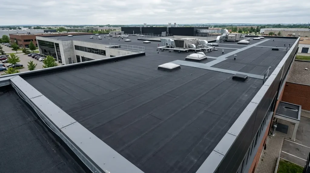 EPDM rubber roofing system building