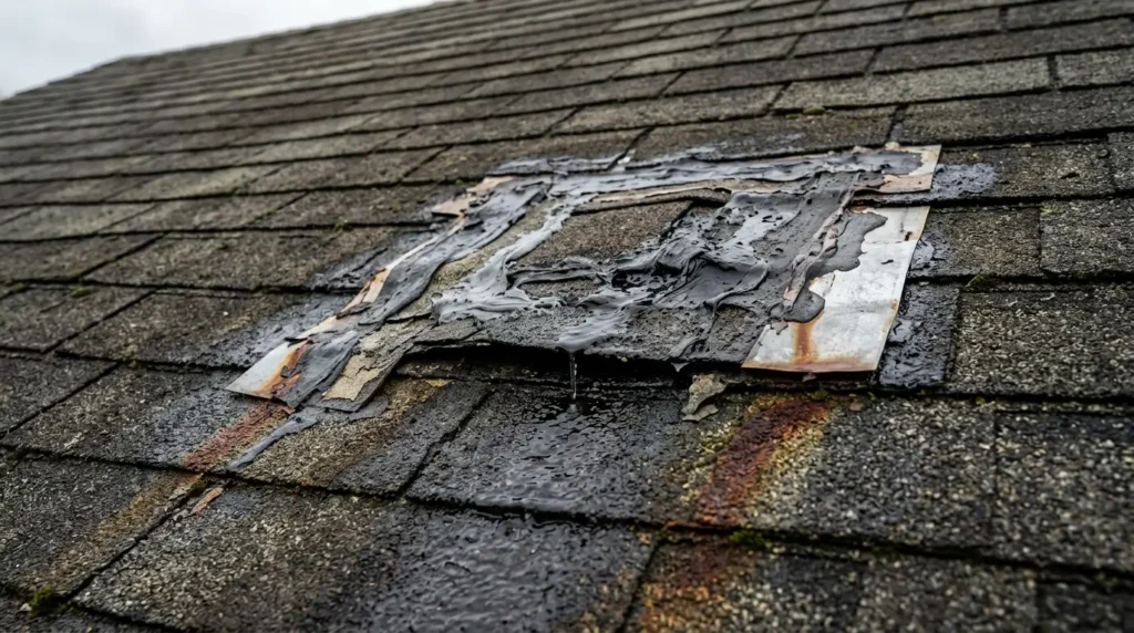 Leaks on roof patched