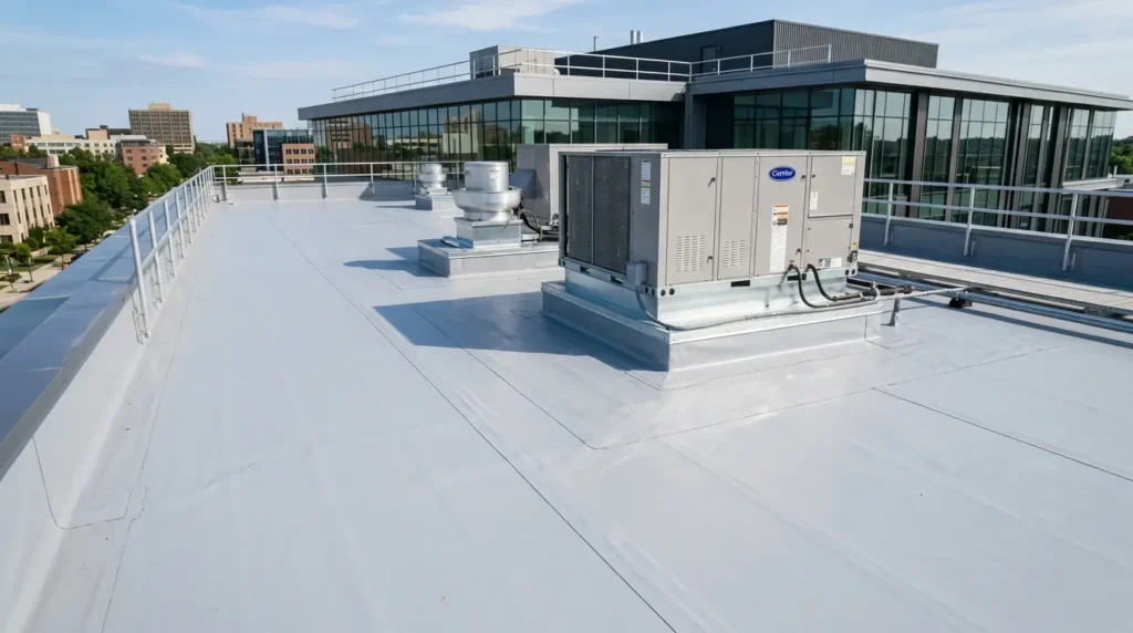 PVC membrane roofing system