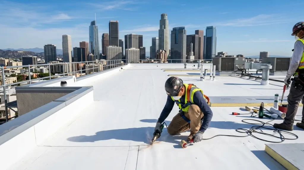TPO roofing installation in Los Angeles