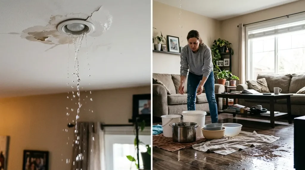 Water dripping into home
