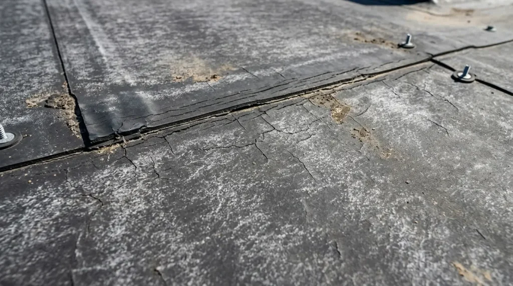 Aging EPDM roofing membrane
