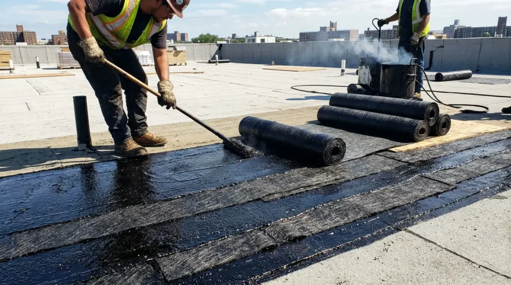 Ply sheets embedded bitumen