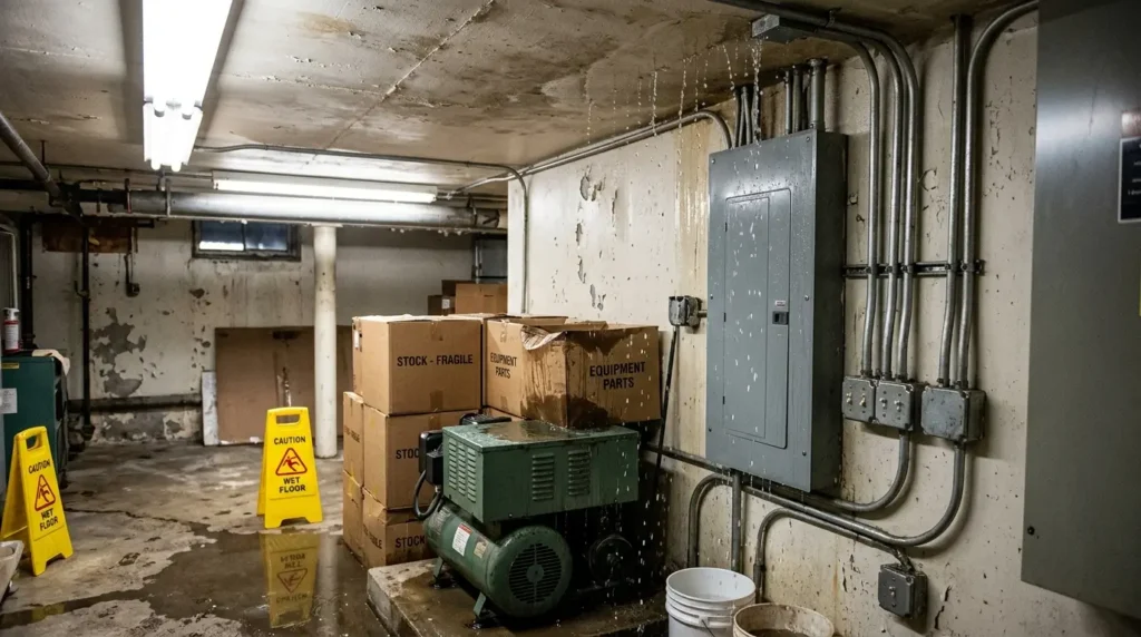 Water entry into occupied space